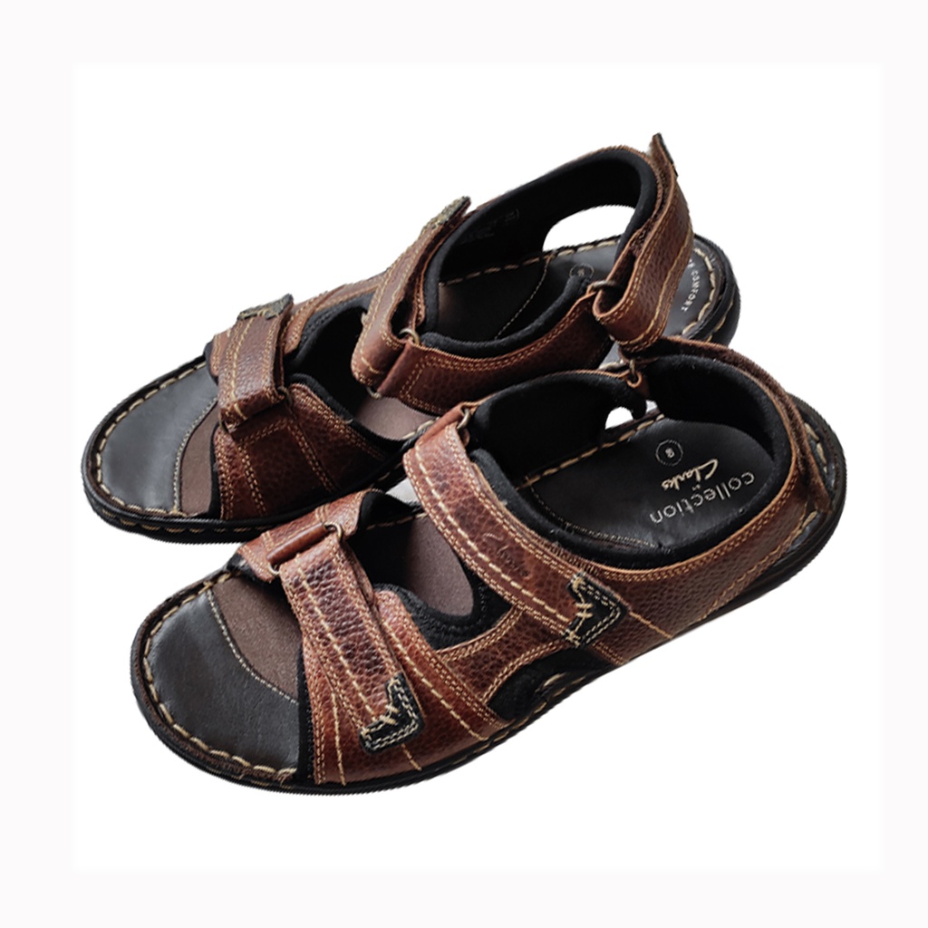 CLARKS TOLLESON MEN S CASUAL SANDAL BROWN